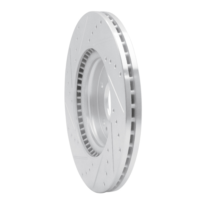 Hyundai Elantra Brake Rotor (1) - Front Right - R1 Concepts - Drilled & Slotted - Silver - `20-`25